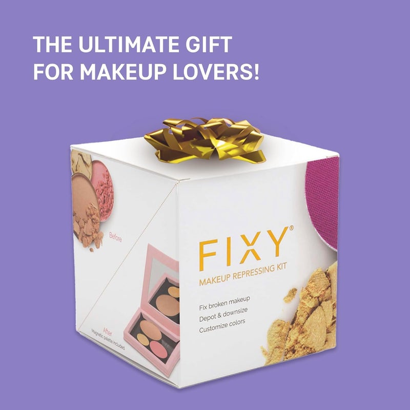 FIXY Makeup Repair Kit - Repressing tool for Eyeshadows, Blush & Highlighter or Depot | Organize Makeup Round Pans in Makeup Palette with Mirror | Makeup Artist Must Haves - Image 3